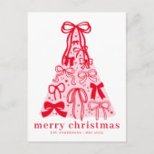 Carte de Noël moderne avec nœud coquette (Devant)