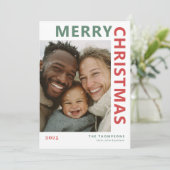 Carte de Noël moderne avec photo (Debout devant)