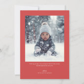 Carte de Noël moderne avec photo (Dos)