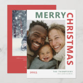 Carte de Noël moderne avec photo (Devant / Derrière)