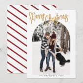 Carte de Noël Moderne avec Photo (Devant / Derrière)