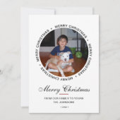 Carte de Noël Moderne avec Photo (Devant)