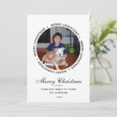Carte de Noël Moderne avec Photo (Debout devant)