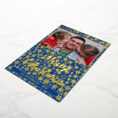 Carte de Noël moderne avec photo et flocon de neig (Rotation)