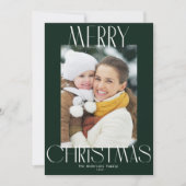 carte de Noël moderne avec texte joyeux Noël (Devant)