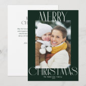 carte de Noël moderne avec texte joyeux Noël (Devant / Derrière)