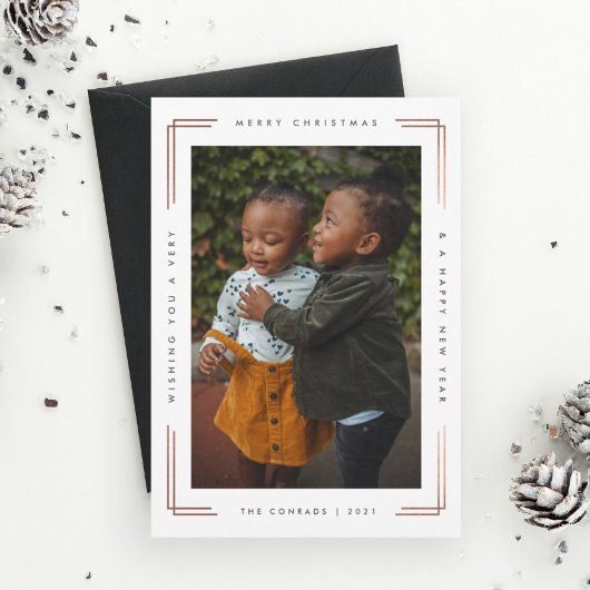 Carte de Noël moderne avec une photo