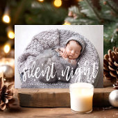 Carte de Noël Moderne Bébé Photo Silent Night