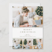 Carte de Noël moderne blush multi-photos (Devant)