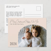 Carte de Noël Moderne Bohème Chic à Arch  (Devant / Derrière)