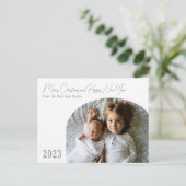 Carte de Noël moderne Boho Chic Arch (Debout devant)