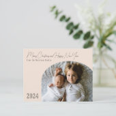 Carte de Noël moderne Boho Chic Arch (Debout devant)