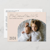 Carte de Noël moderne Boho Chic Arch (Devant / Derrière)