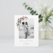 Carte de Noël moderne Botanical Green Photo (Debout devant)