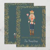 Carte de Noël moderne Casse-Noisette personnalisée (Devant / Derrière)