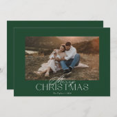 Carte de Noël moderne classique avec photo (Devant / Derrière)