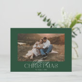 Carte de Noël moderne classique avec photo (Debout devant)