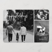 Carte de Noël moderne | Collage tendance B+W (Devant)