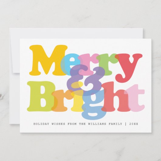 Carte de Noël moderne colorée et joyeuse (Devant)