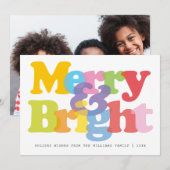 Carte de Noël moderne colorée et joyeuse (Devant / Derrière)