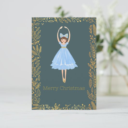 Carte de Noël moderne Cute Nutcracker (Debout devant)