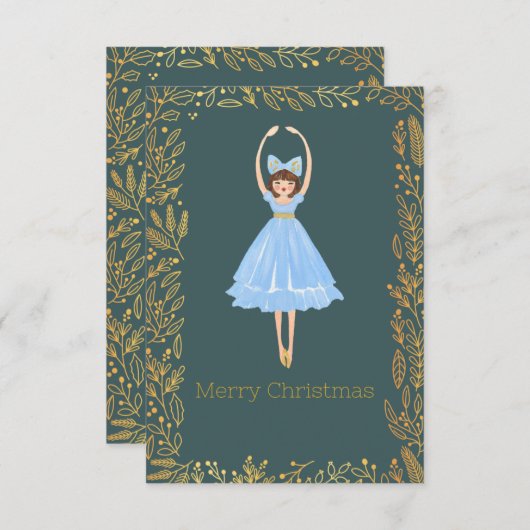 Carte de Noël moderne Cute Nutcracker (Devant / Derrière)