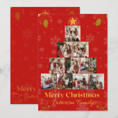 Carte de Noël moderne de collage de photo de vacan (Devant / Derrière)