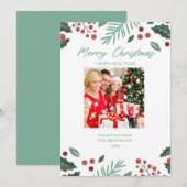 Carte de Noël moderne de collage de photos Joyeux  (Devant / Derrière)