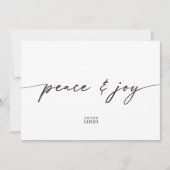 Carte de Noël moderne de marque Peace & Joy (Devant)