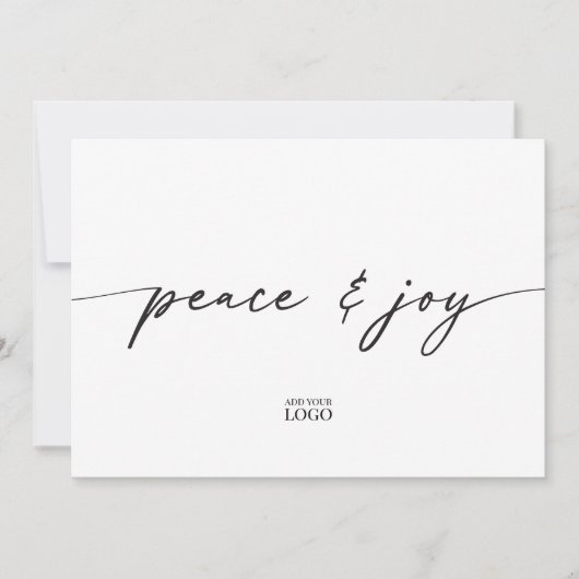 Carte de Noël moderne de marque Peace & Joy (Devant)