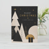 Carte de Noël moderne de minuit (Debout devant)