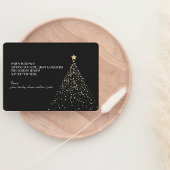 Carte de Noël moderne | Elégant Gold Triple-Photo