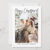 Carte de Noël moderne élégante Famille de photos d (Devant)