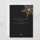 Carte de Noël Moderne en Écriture Script Flocon de (Dos)