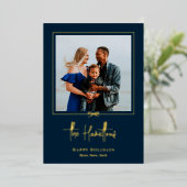 Carte de Noël moderne en feuille d'aluminium (Debout devant)