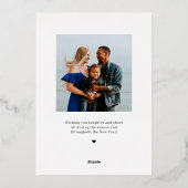 Carte de Noël moderne en feuille d'aluminium (Verso)