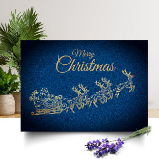 Carte de Noël moderne en or et lignes | Art