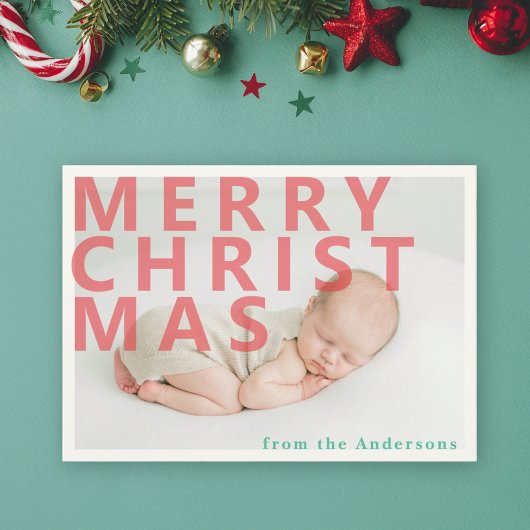 Carte de Noël moderne et simple pour les fêtes