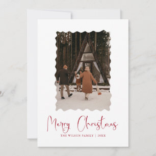 Carte de Noël moderne et tendance avec photo
