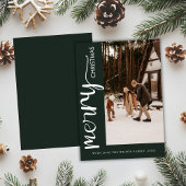 Carte de Noël moderne et tendance avec photo