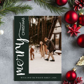 Carte de Noël moderne et tendance avec photo