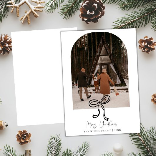 Carte de Noël moderne et tendance avec photo
