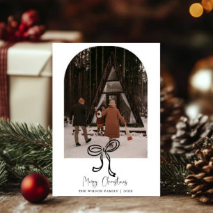 Carte de Noël moderne et tendance avec photo