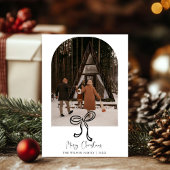 Carte de Noël moderne et tendance avec photo
