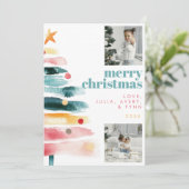 Carte de Noël moderne et vibrante (Debout devant)