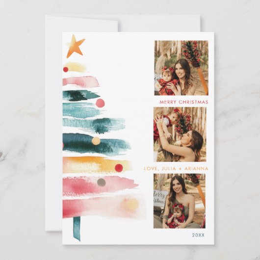 Carte de Noël moderne et vibrante (Devant)