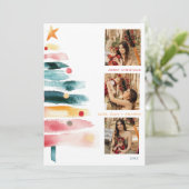 Carte de Noël moderne et vibrante (Debout devant)