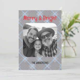 Carte de Noël Moderne Famille Une Photo