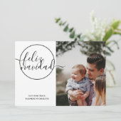 Carte de Noël Moderne Feliz Navidad (Debout devant)