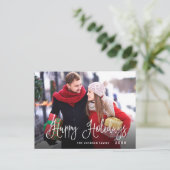 Carte de Noël moderne Happy Holidays (Debout devant)